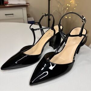 Nine West Black Patent Leather Heels